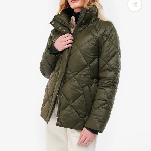 Barbour Hoxa Quilted Jacket Sage - Picture 1 of 7